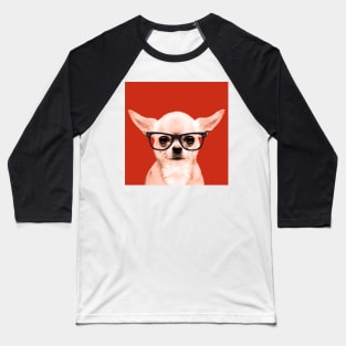 Pop Art Chihuahua in Red Background - Print / Home Decor / Wall Art / Poster / Gift / Birthday / Chihuahua Lover Gift / Animal print Canvas Print Baseball T-Shirt